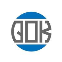 qok brief logo ontwerp Aan wit achtergrond. qok creatief initialen cirkel logo concept. qok brief ontwerp. vector