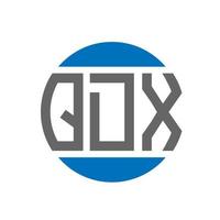 qdx brief logo ontwerp Aan wit achtergrond. qdx creatief initialen cirkel logo concept. qdx brief ontwerp. vector