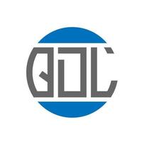 qdl brief logo ontwerp Aan wit achtergrond. qdl creatief initialen cirkel logo concept. qdl brief ontwerp. vector