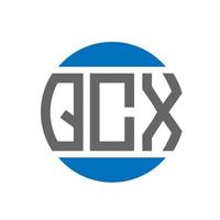 qcx brief logo ontwerp Aan wit achtergrond. qcx creatief initialen cirkel logo concept. qcx brief ontwerp. vector