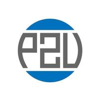 pzu brief logo ontwerp Aan wit achtergrond. pzu creatief initialen cirkel logo concept. pzu brief ontwerp. vector