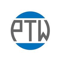 ptw brief logo ontwerp Aan wit achtergrond. ptw creatief initialen cirkel logo concept. ptw brief ontwerp. vector