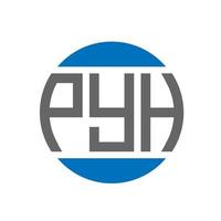 pyh brief logo ontwerp Aan wit achtergrond. pyh creatief initialen cirkel logo concept. pyh brief ontwerp. vector