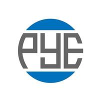 pye brief logo ontwerp Aan wit achtergrond. pye creatief initialen cirkel logo concept. pye brief ontwerp. vector