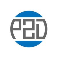 pzd brief logo ontwerp Aan wit achtergrond. pzd creatief initialen cirkel logo concept. pzd brief ontwerp. vector