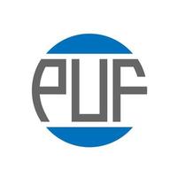 puf brief logo ontwerp Aan wit achtergrond. puf creatief initialen cirkel logo concept. puf brief ontwerp. vector