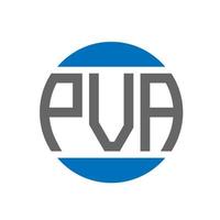 pva brief logo ontwerp Aan wit achtergrond. pva creatief initialen cirkel logo concept. pva brief ontwerp. vector