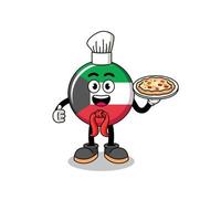 illustratie van Koeweit vlag net zo een Italiaans chef vector