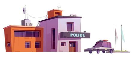 Politie station gebouw, wet afdeling facade vector