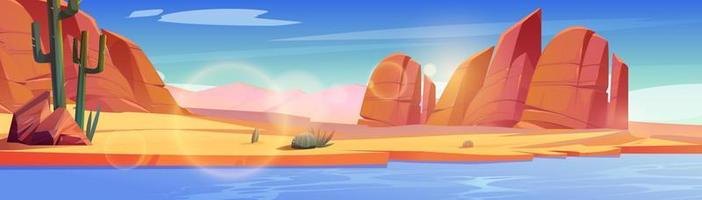 woestijn van Afrika of wild west Arizona landschap vector