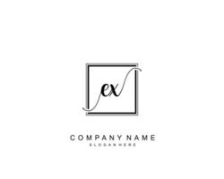 eerste ex schoonheid monogram en elegant logo ontwerp, handschrift logo van eerste handtekening, bruiloft, mode, bloemen en botanisch met creatief sjabloon. vector