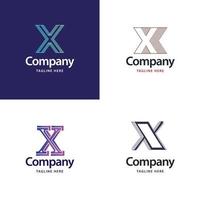 brief X groot logo pak ontwerp creatief modern logos ontwerp voor uw bedrijf vector