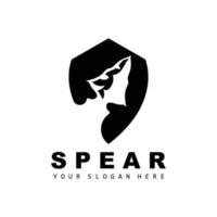 speer logo, jacht- uitrusting ontwerp, pijl oorlog wapen, Product merk vector