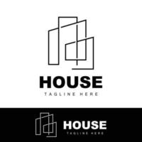 huis logo, gemakkelijk gebouw vector, bouw ontwerp, huisvesting, echt landgoed, eigendom verhuur vector