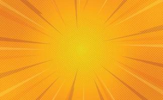 zonnestraal knal kunst oranje comics boek halftone achtergrond vector