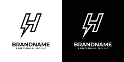 brief h macht logo, geschikt voor ieder bedrijf verwant naar macht of elektriciteit met h initialen. vector