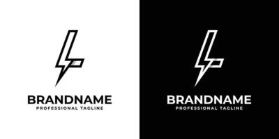 brief l macht logo, geschikt voor ieder bedrijf verwant naar macht of elektriciteit met l initialen. vector