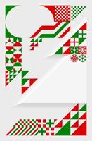 bauhaus kunst stijl Kerstmis feestelijk poster achtergrond vector