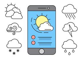Gratis Lineaire Weather Icons vector