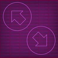 pijlen vormig neon cyber futuristische modern retro buitenaards wezen dans club gloeiend Purper roze lichten vector