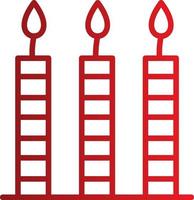 verjaardag kaarsen vector icoon