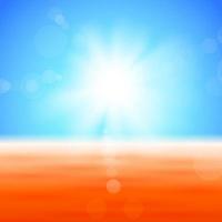 achtergrond met glimmend zon met fakkels over- de herfst veld- vector