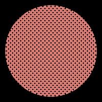 neon ronde filter materiaal rood kleur vector illustratie beeld vlak stijl