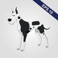 illustratie van een schattig dalmatiër hond vector