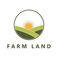 boerderij logo, landbouw logo vector met leuze sjabloon
