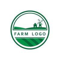 boerderij logo, landbouw logo vector met leuze sjabloon
