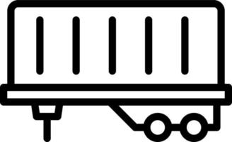lijnpictogram voor trailer vector