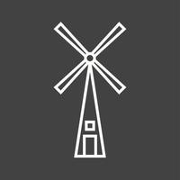 uniek windmolen vector lijn icoon