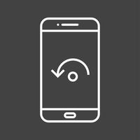 uniek herstarten telefoon vector lijn icoon
