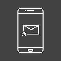 uniek e mail app vector lijn icoon