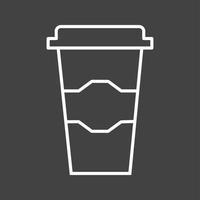 uniek koffie glas vector lijn icoon