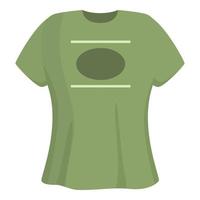 olijf- groen t-shirt icoon tekenfilm vector. sport ontwerp vector