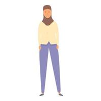 moslim pak icoon tekenfilm vector. mode hijab vector