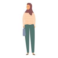 moslim vrouw icoon tekenfilm vector. mode hijab vector