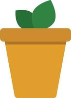 kamerplant in een pot. vlak stijl icoon. botanisch kunst. vector illustratie