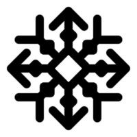 sneeuwvlok vector Kerstmis icoon logo sneeuw, schets stijl