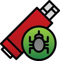 pendrive virus vector icoon ontwerp