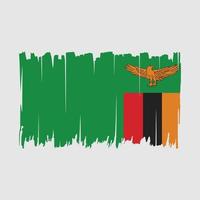 Zambia vlag borstel vector illustratie