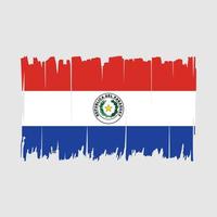 Paraguay vlag borstel vector illustratie