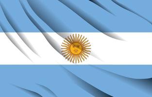 Argentinië nationaal vlag golvend realistisch vector illustratie