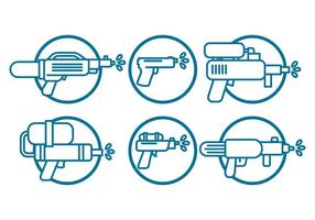 watergun vector set