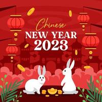 Chinese nieuw jaar feest concept vector