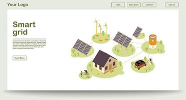 eco energy webpagina vector