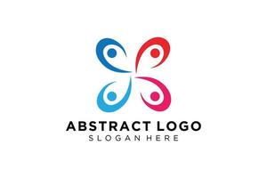 vector abstract mensen en familie logo verzameling, mensen pictogrammen, Gezondheid logo sjabloon, zorg symbool.