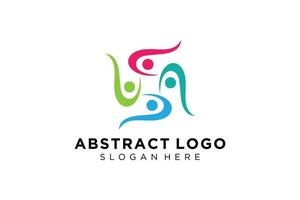 vector abstract mensen en familie logo verzameling, mensen pictogrammen, Gezondheid logo sjabloon, zorg symbool.