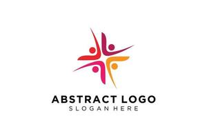 vector abstract mensen en familie logo verzameling, mensen pictogrammen, Gezondheid logo sjabloon, zorg symbool.